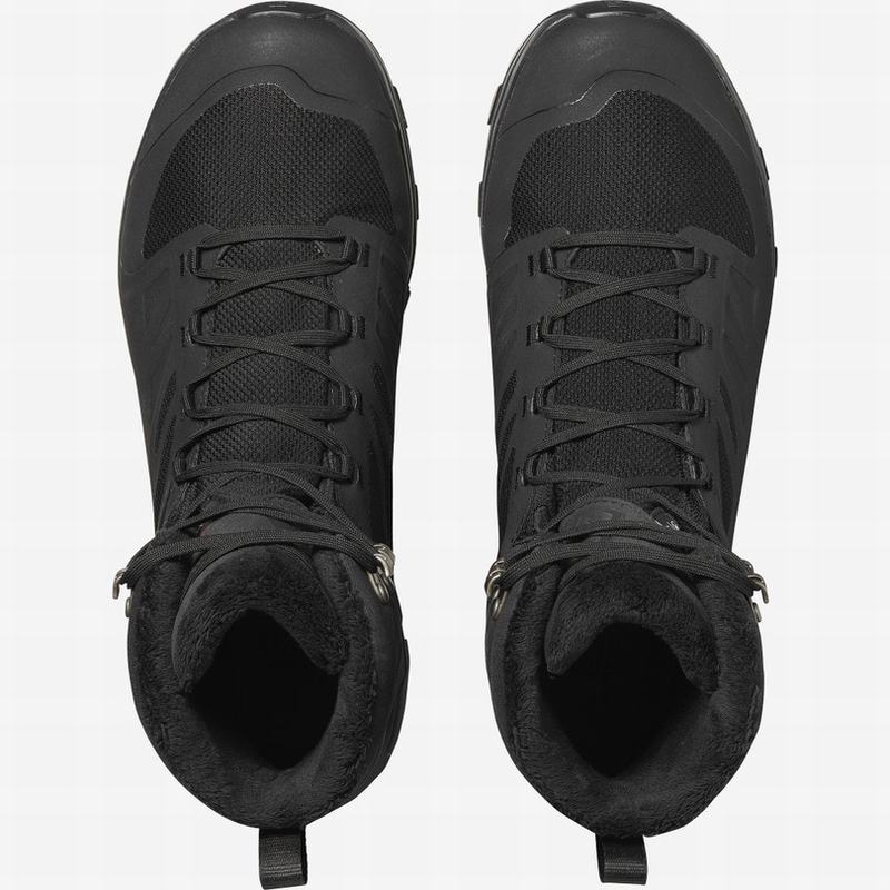 Men's Salomon OUTBLAST TS CSWP Winter Boots Black | KNCVBD-472