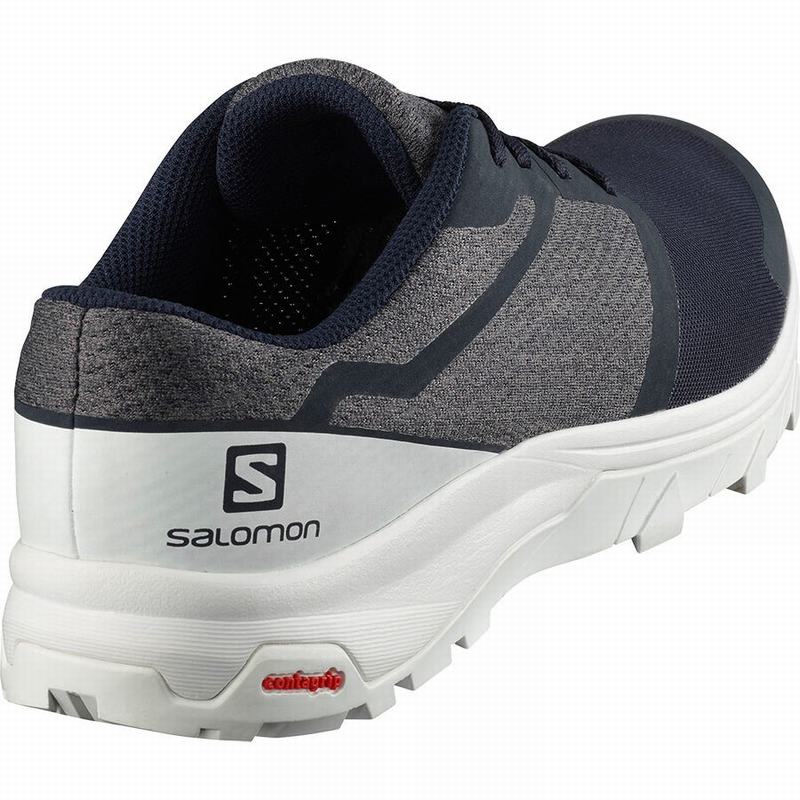 Men's Salomon OUTBOUND Hiking Shoes Navy / White | BIEZGJ-570