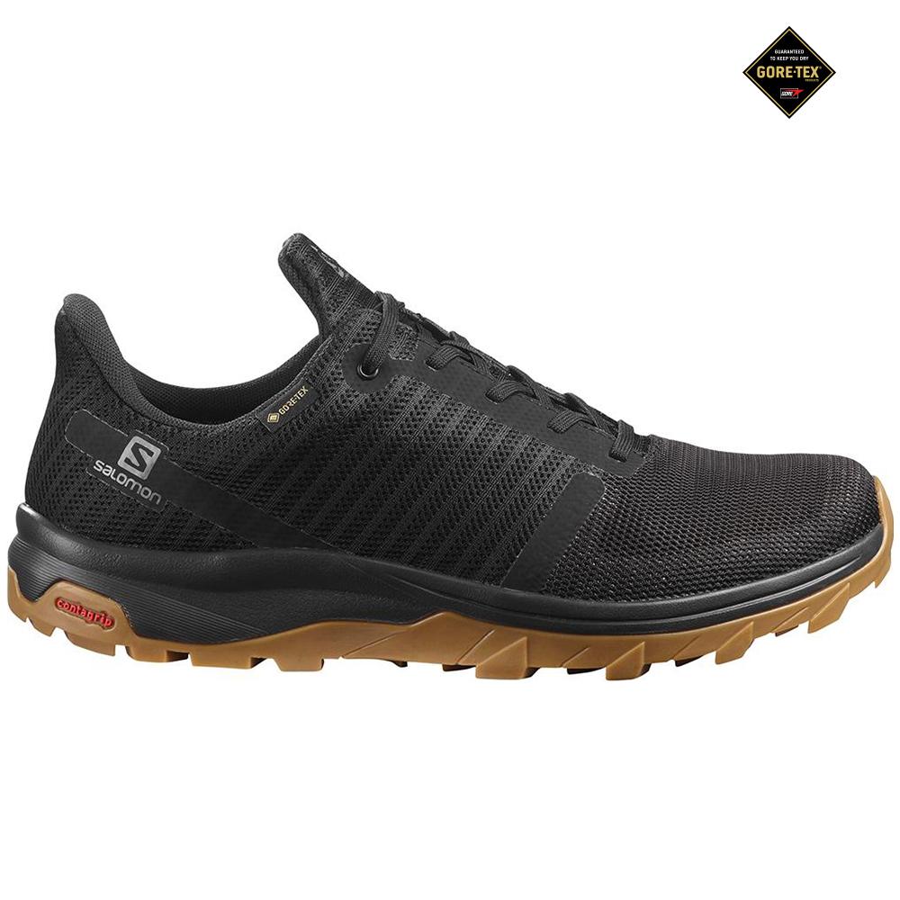 Men\'s Salomon OUTBOUND PRISM GORE-TEX Road Running Shoes Black | MOUZNJ-931