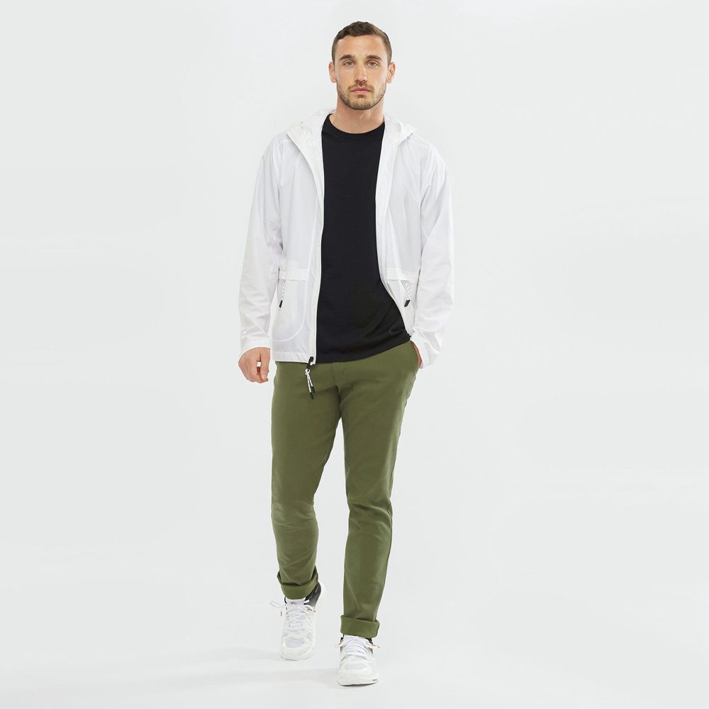 Men's Salomon OUTLIFE CHINO M Pants Olive | LJTRYP-035