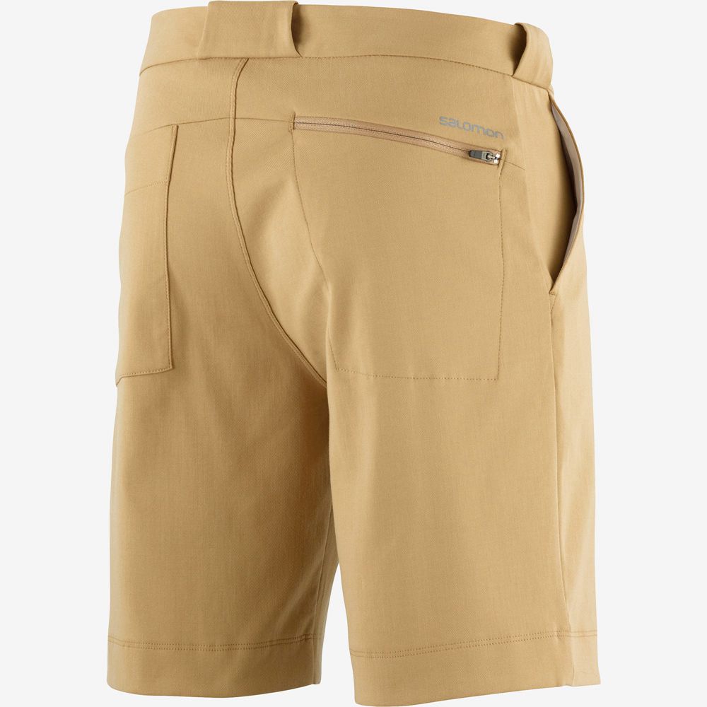 Men's Salomon OUTLIFE CHINO M Shorts Khaki | TMVXKL-685