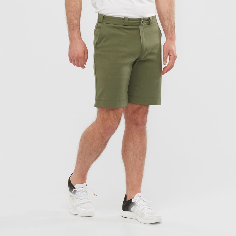 Men\'s Salomon OUTLIFE CHINO M Shorts Olive | SMCTVK-185