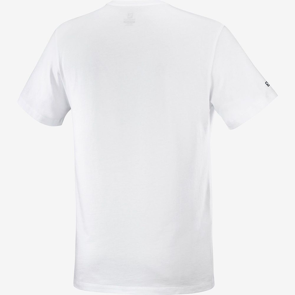 Men's Salomon OUTLIFE GRAPHIC HERITAGE SS M Short Sleeve T Shirts White | ANISQB-398