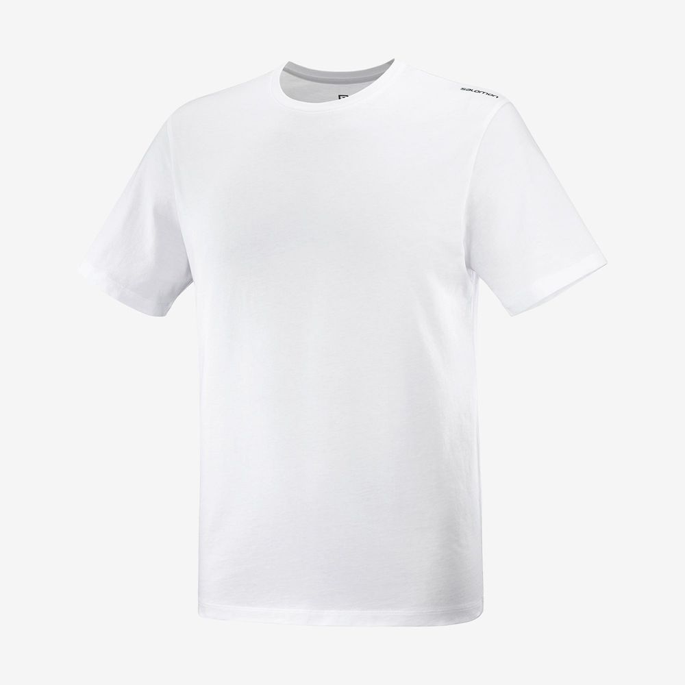 Men's Salomon OUTLIFE GRAPHIC PACE SS M Short Sleeve T Shirts White | GEHIAQ-512