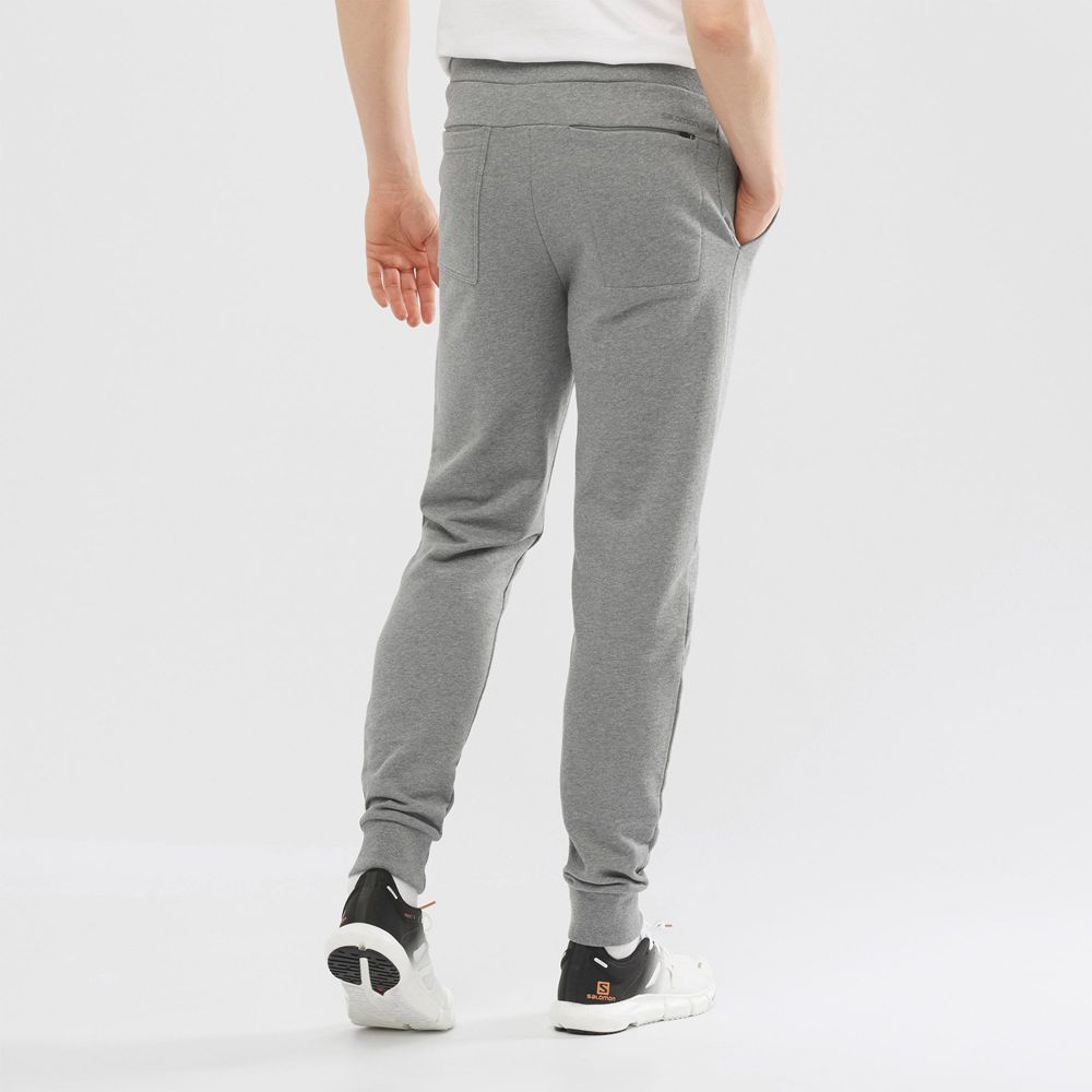 Men's Salomon OUTLIFE TRACK M Pants Mid Grey | EOFLIX-082