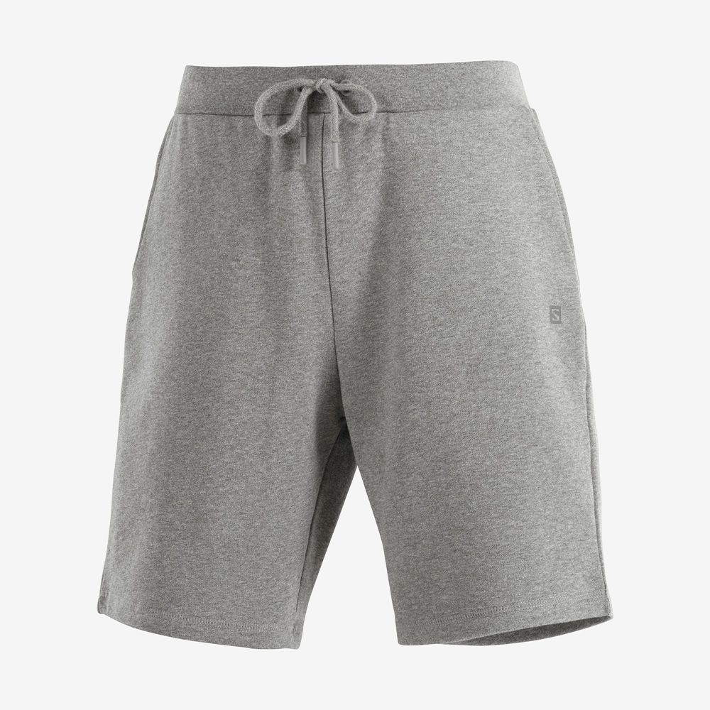 Men's Salomon OUTLIFE TRACK M Shorts Mid Grey | KBEDVN-954