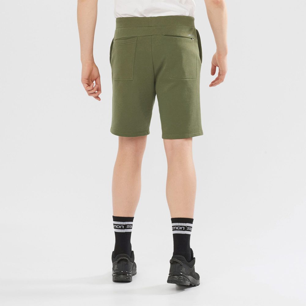 Men's Salomon OUTLIFE TRACK M Shorts Olive | EXAPRL-732