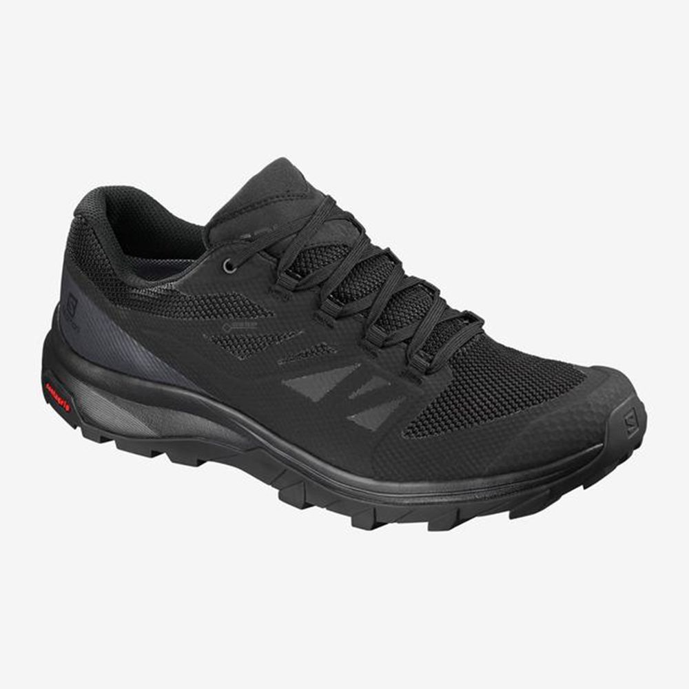 Men's Salomon OUTLINE GTX Hiking Shoes Black | ARBXLH-145