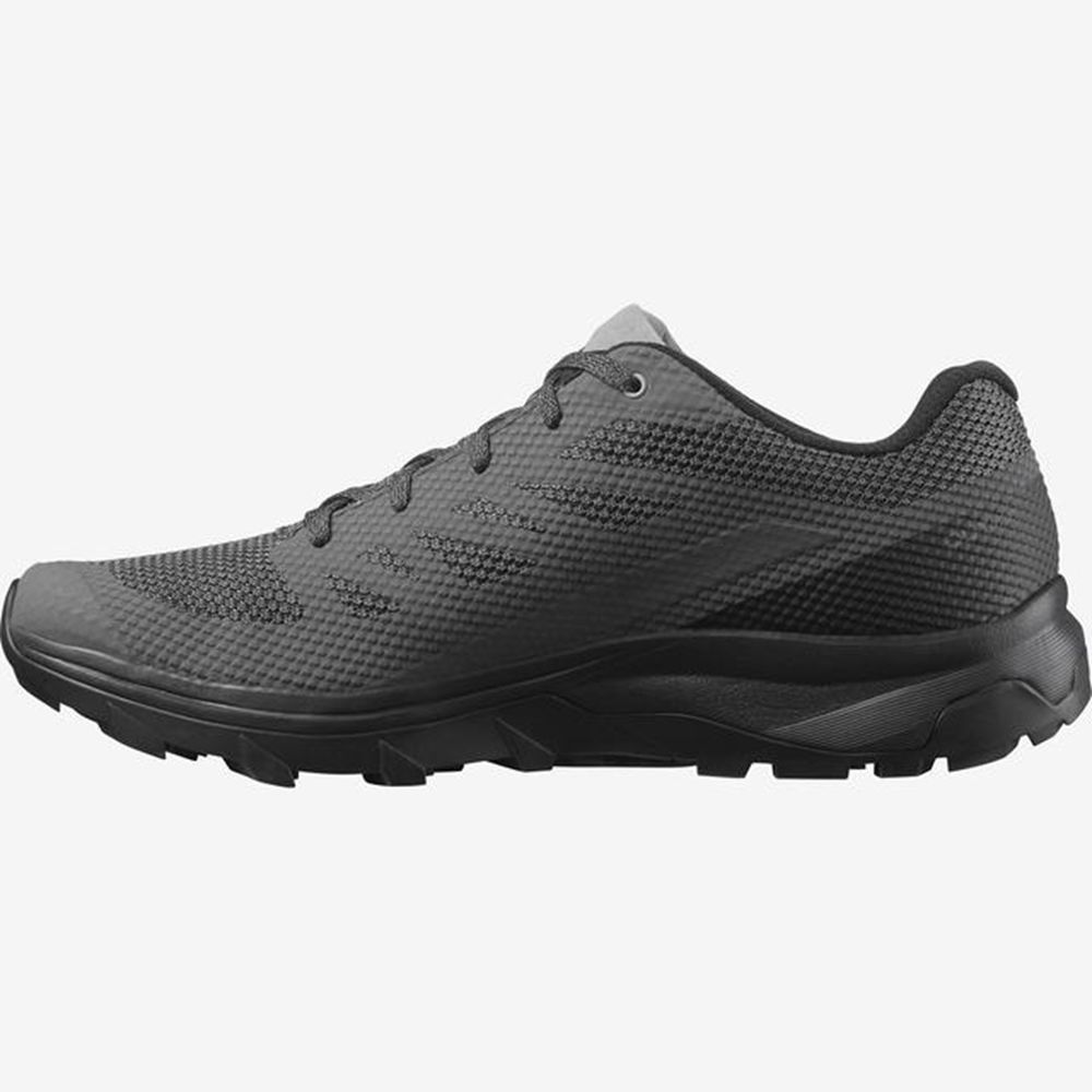 Men's Salomon OUTLINE Hiking Shoes Black | ICNVTK-186