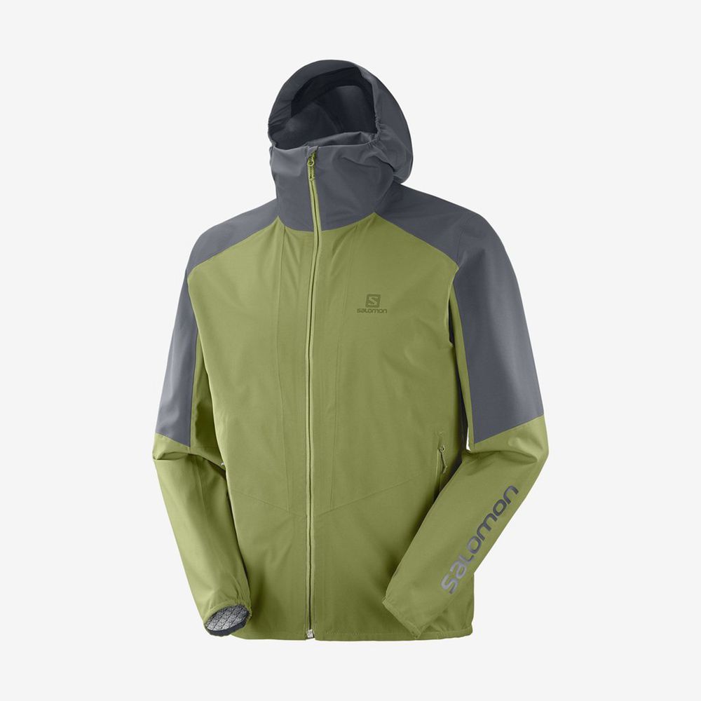 Men's Salomon OUTLINE Jackets Olive | ODGMWI-046