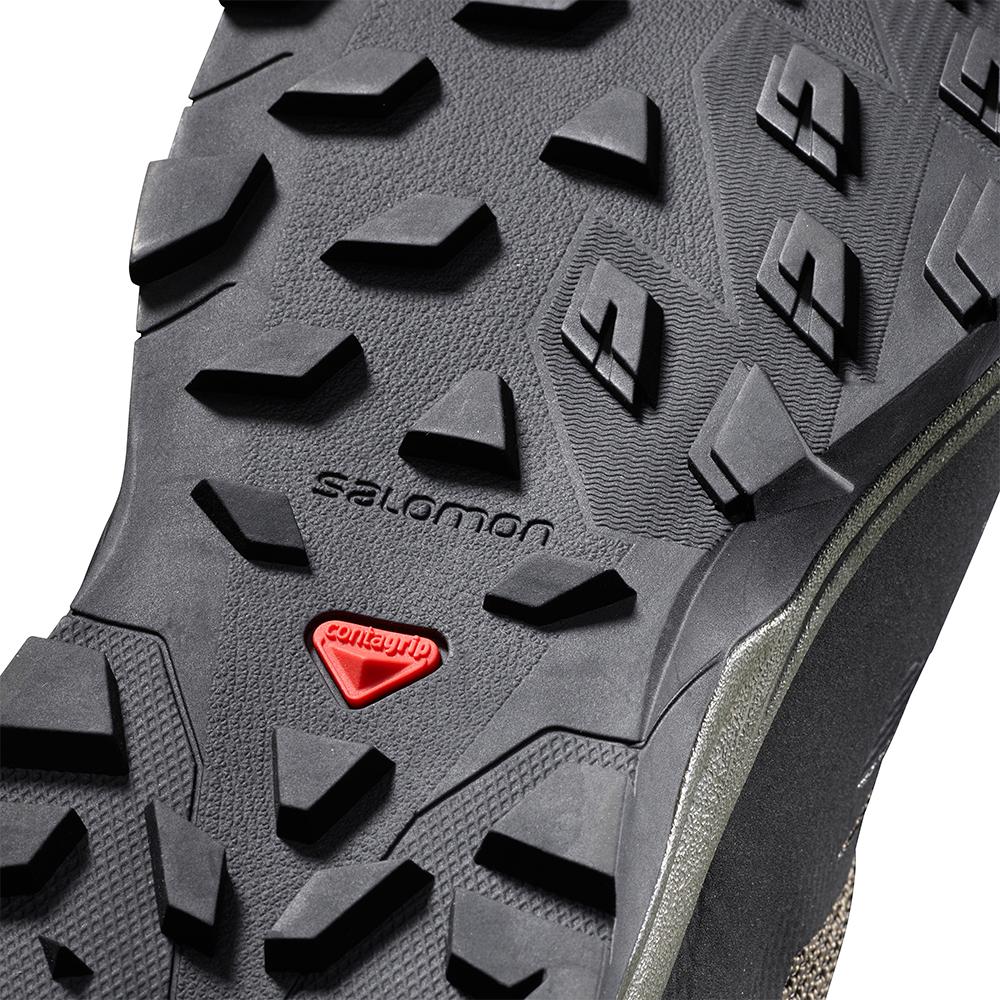 Men's Salomon OUTLINE MID GORE-TEX Running Shoes Black | OBVGKF-072