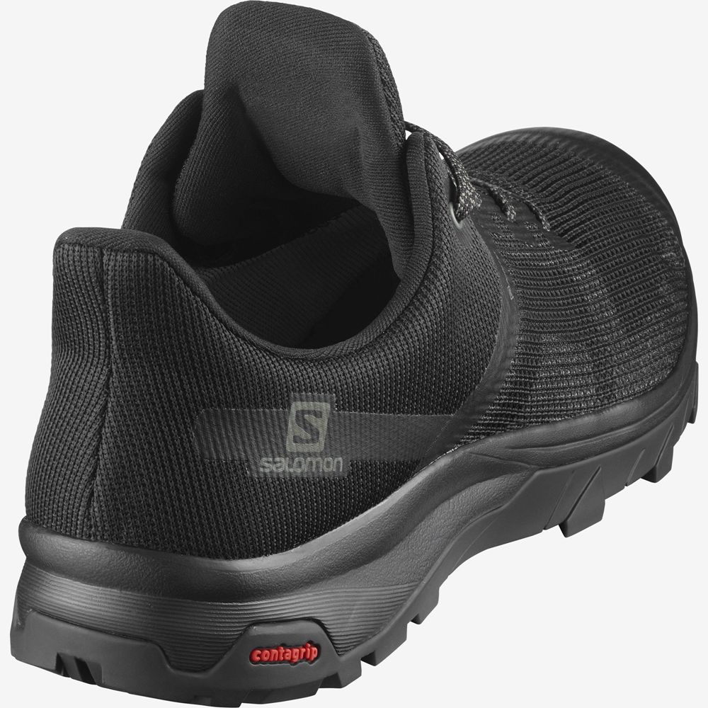 Men's Salomon OUTLINE PRISM GORE-TEX Hiking Shoes Black | NADPXV-504