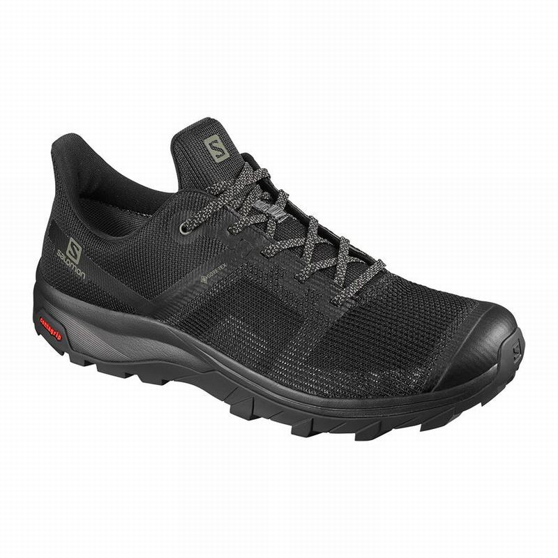 Men\'s Salomon OUTLINE PRISM GORE-TEX Hiking Shoes Black | YEHQTP-258