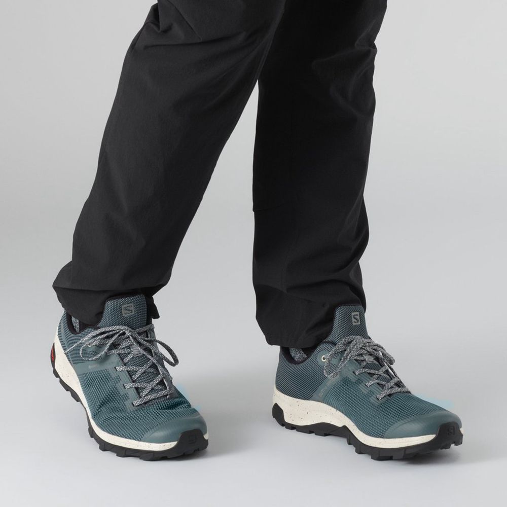 Men's Salomon OUTLINE PRISM GTX Hiking Shoes Black | PDKAEW-962