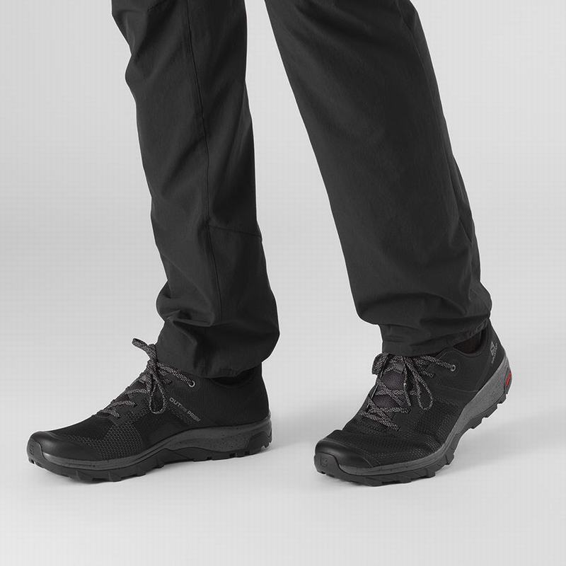 Men's Salomon OUTLINE PRISM Hiking Shoes Black | MFJSVT-061
