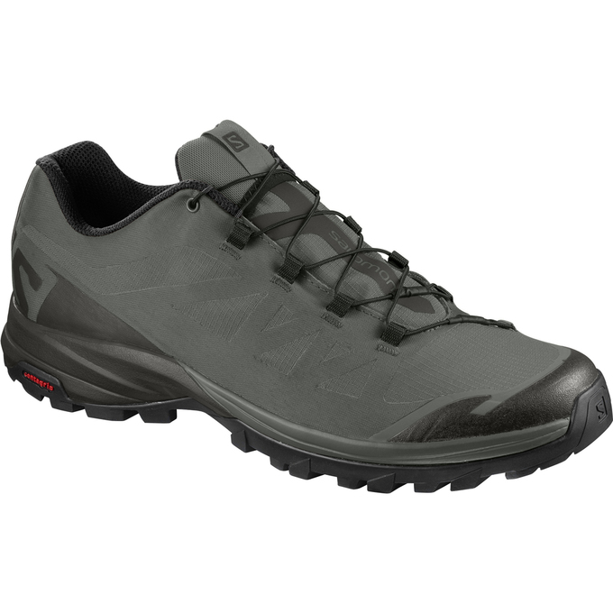 Men\'s Salomon OUTPATH Hiking Shoes Grey / Black | NKQMFS-152