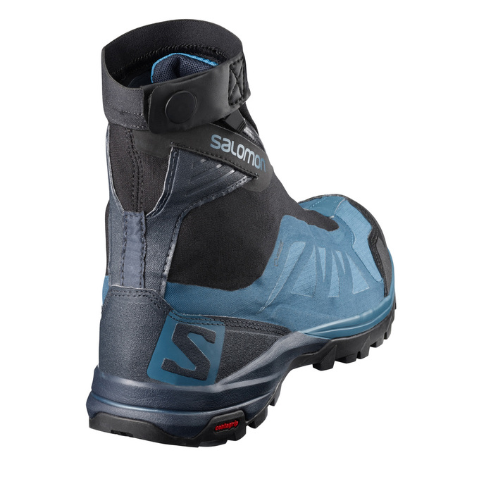 Men's Salomon OUTPATH PRO GTX Hiking Shoes Blue / Black | PLVJDX-125