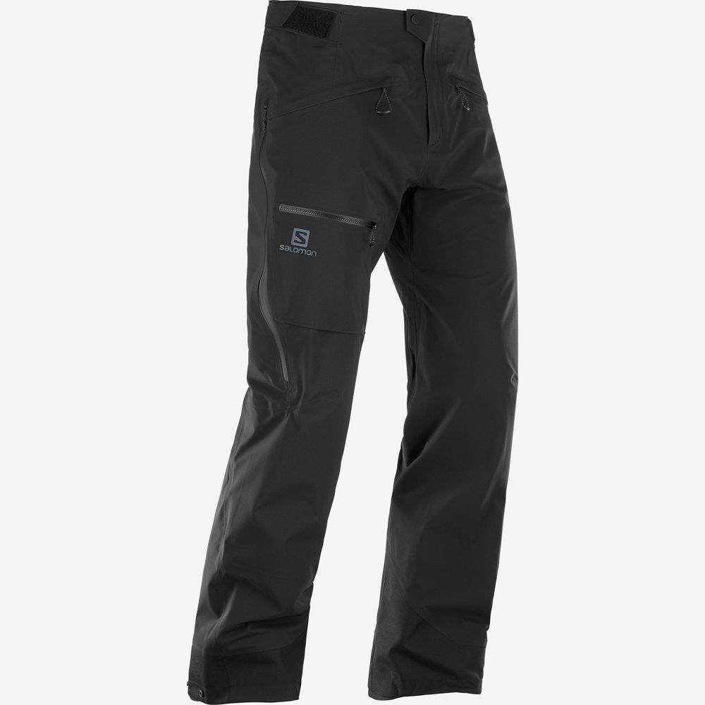 Men's Salomon OUTPEAK 3L LIGHT SHELL M Ski Pants Black | YWLKVQ-908