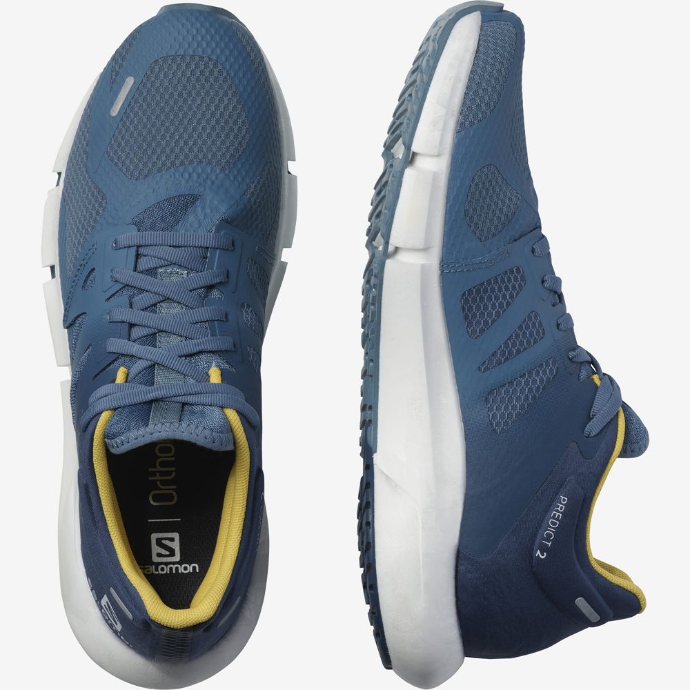 Men's Salomon PREDICT 2 Running Shoes Dark Denim | QFGBZY-874