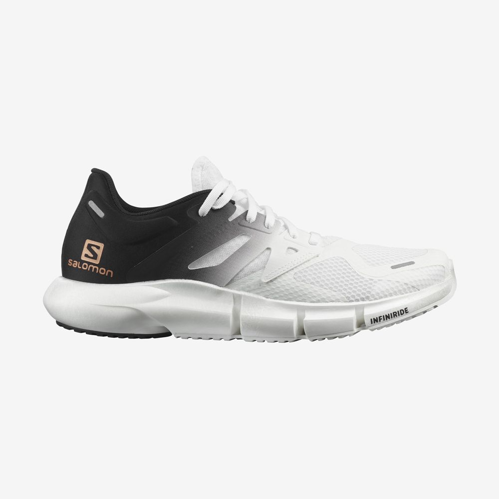 Men\'s Salomon PREDICT 2 Running Shoes White / Black | VNKQBU-392