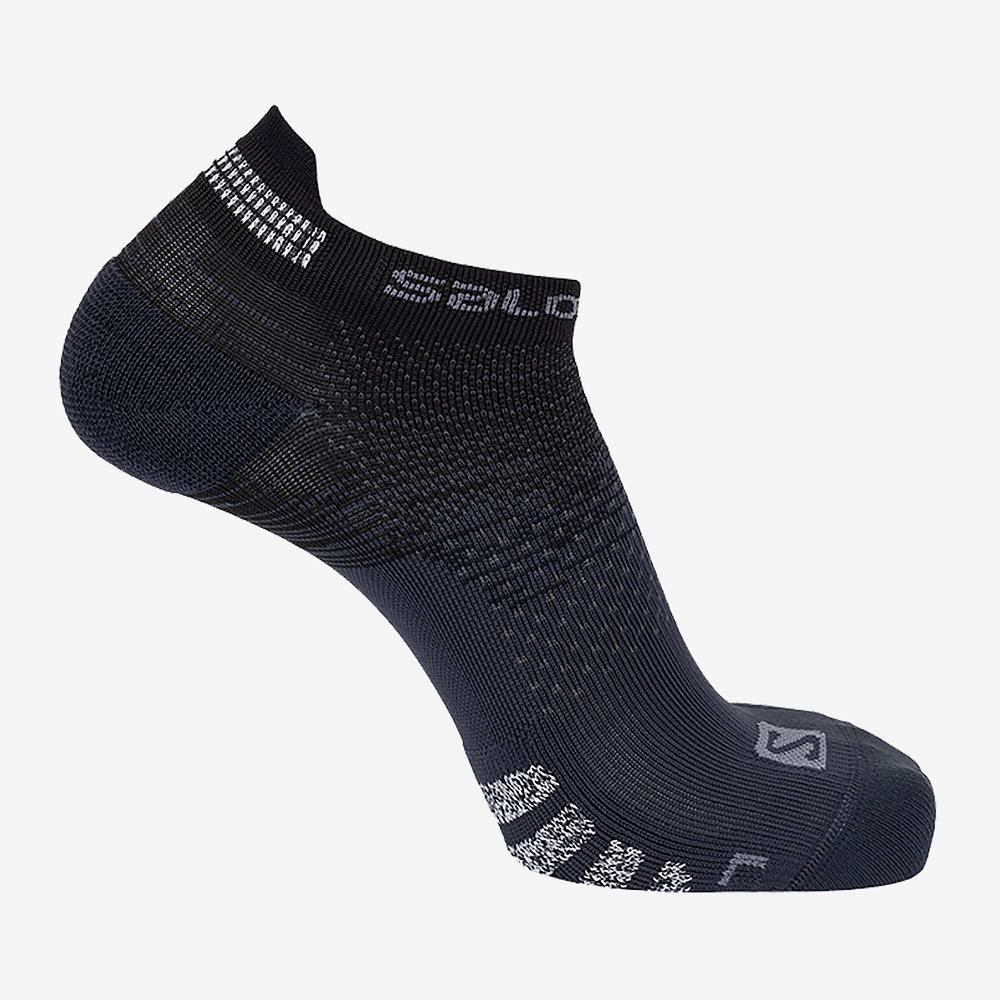 Men's Salomon PREDICT LOW Socks Black | BJIHSL-572