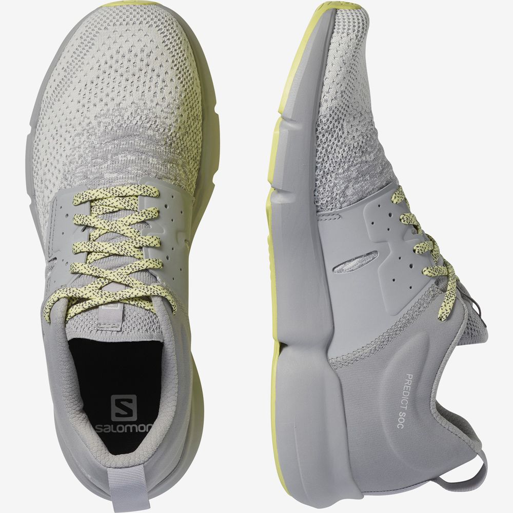 Men's Salomon PREDICT SOC Running Shoes Grey | NFJKHY-357