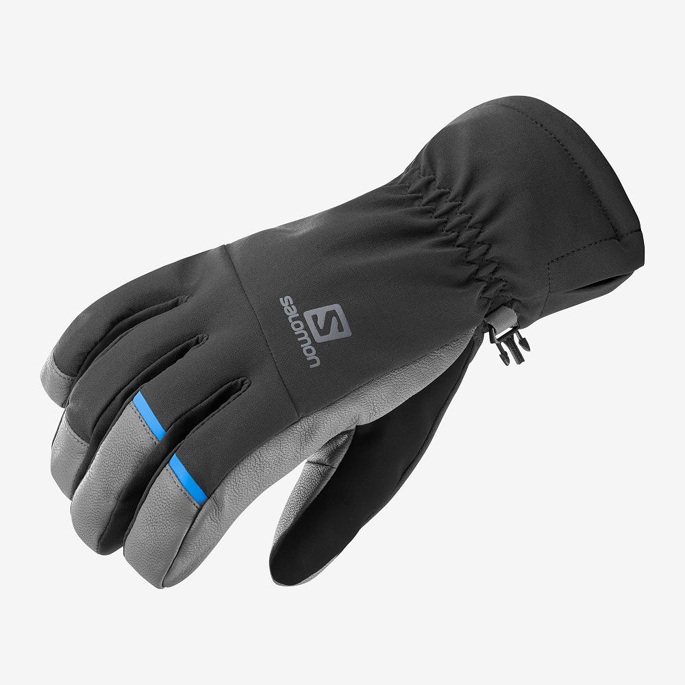 Men\'s Salomon PROPELLER DRY M Gloves Black | CMPXVN-706