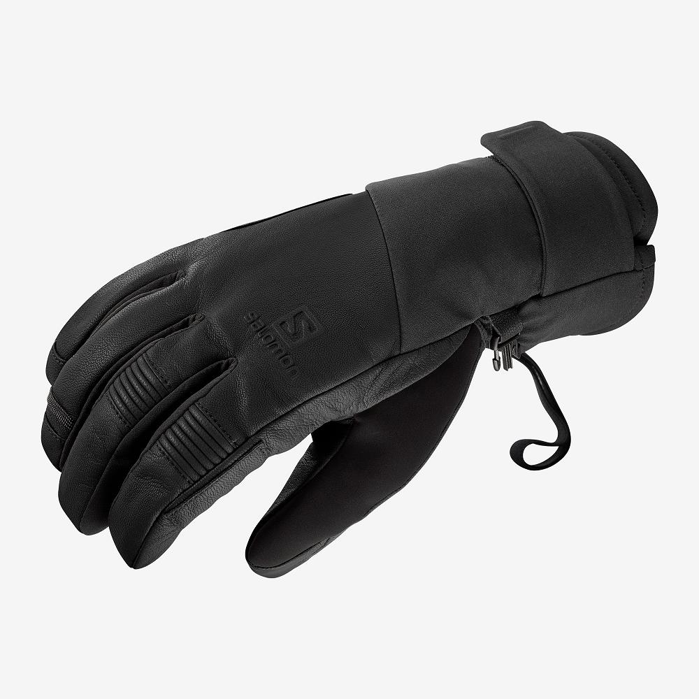 Men's Salomon PROPELLER PLUS M Gloves Black | XATYGQ-708