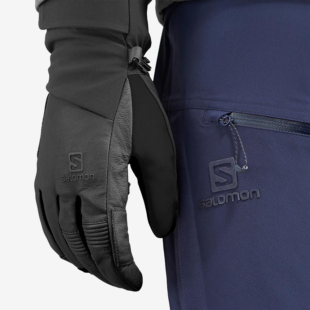 Men's Salomon PROPELLER PLUS M Gloves Black | XATYGQ-708