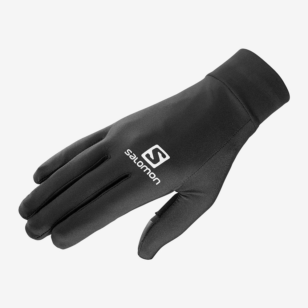 Men's Salomon PULSE U Gloves Black | SLDJHR-321