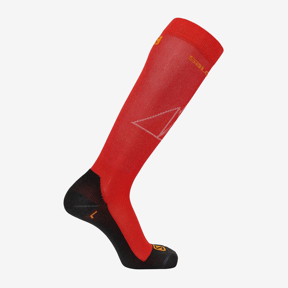 Men\'s Salomon QST Socks Red | WACLEP-468