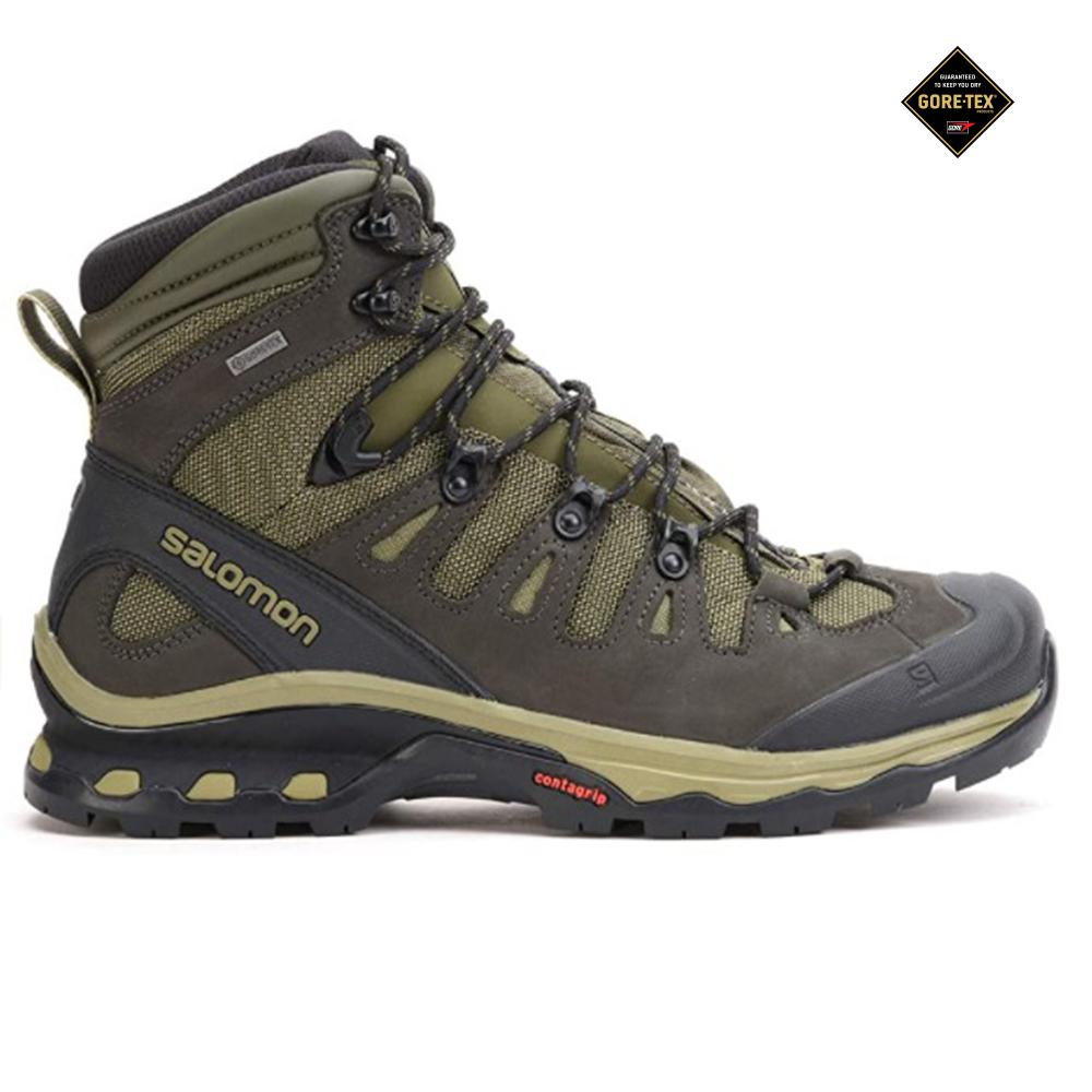 Men\'s Salomon QUEST 4D 3 GORE-TEX Hiking Boots Olive | GOSBWQ-589