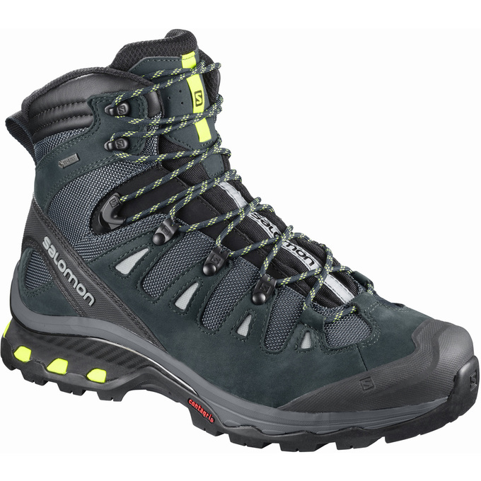 Men\'s Salomon QUEST 4D 3 GTX Hiking Boots Olive / Black | ARCMHW-846