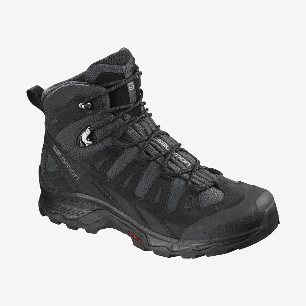 Men\'s Salomon QUEST PRIME GTX Hiking Boots Black | NSIKEJ-517