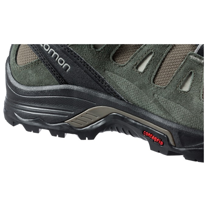 Men's Salomon QUEST PRIME GTX Hiking Boots Olive / Black | YECXAZ-629