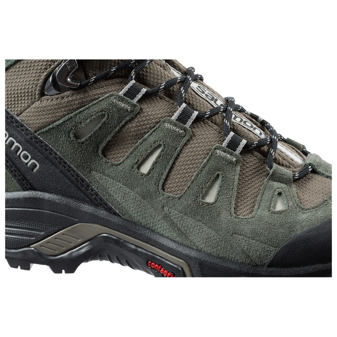 Men's Salomon QUEST PRIME GTX Hiking Boots Olive / Black | YECXAZ-629