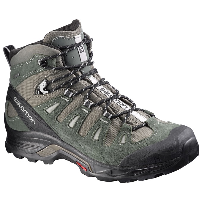 Men\'s Salomon QUEST PRIME GTX Hiking Boots Olive / Black | YECXAZ-629