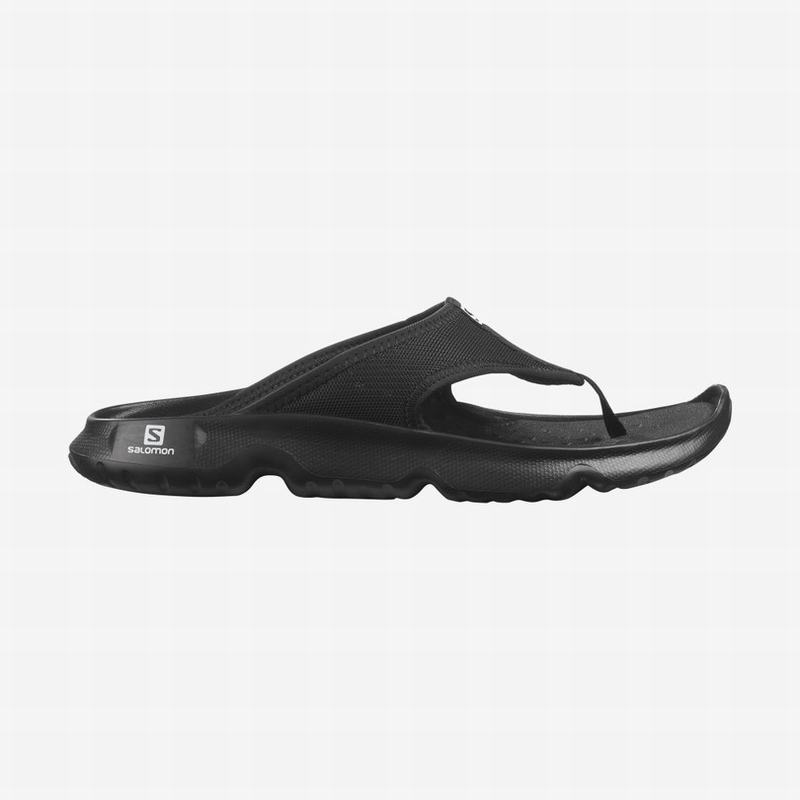 Men\'s Salomon REELAX BREAK 5.0 Flip Flops Black | DESWNT-851