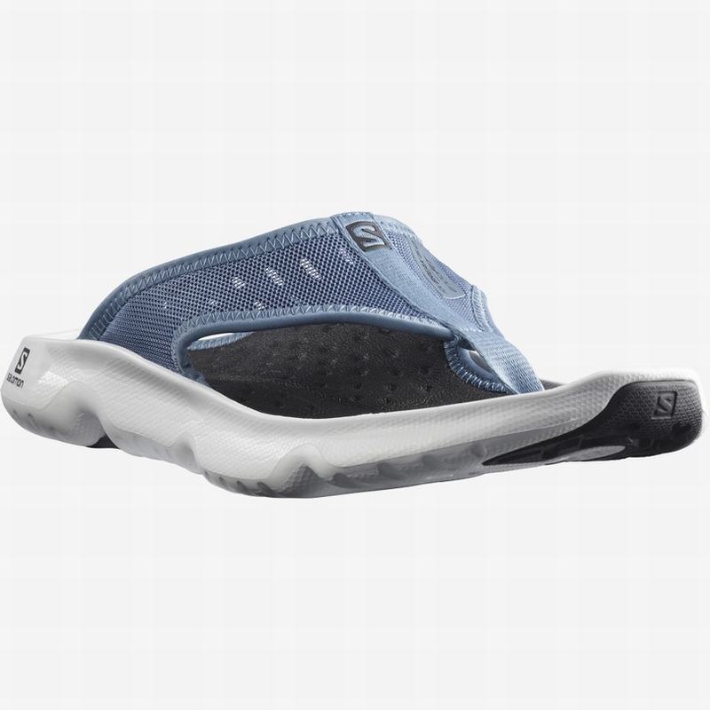 Men's Salomon REELAX BREAK 5.0 Flip Flops Blue / White | ZTHDXM-483