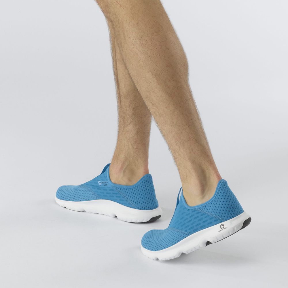 Men's Salomon REELAX MOC 5.0 Recovery Shoes Blue | BNUIOL-271