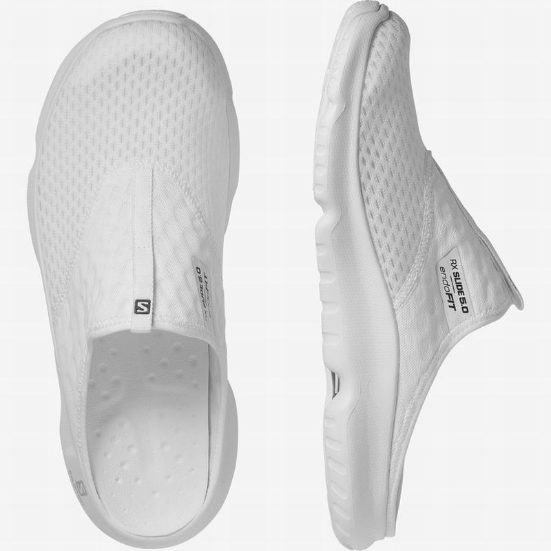 Men's Salomon REELAX SLIDE 5.0 Sandals White | ZMSXGC-751