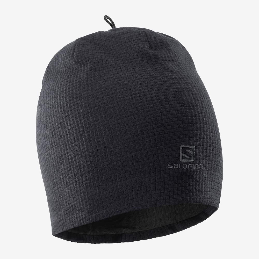 Men's Salomon RS WARM Beanie Black | XUTPDI-729