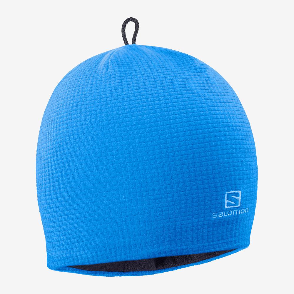 Men's Salomon RS WARM Beanie Blue | CKOUIP-809