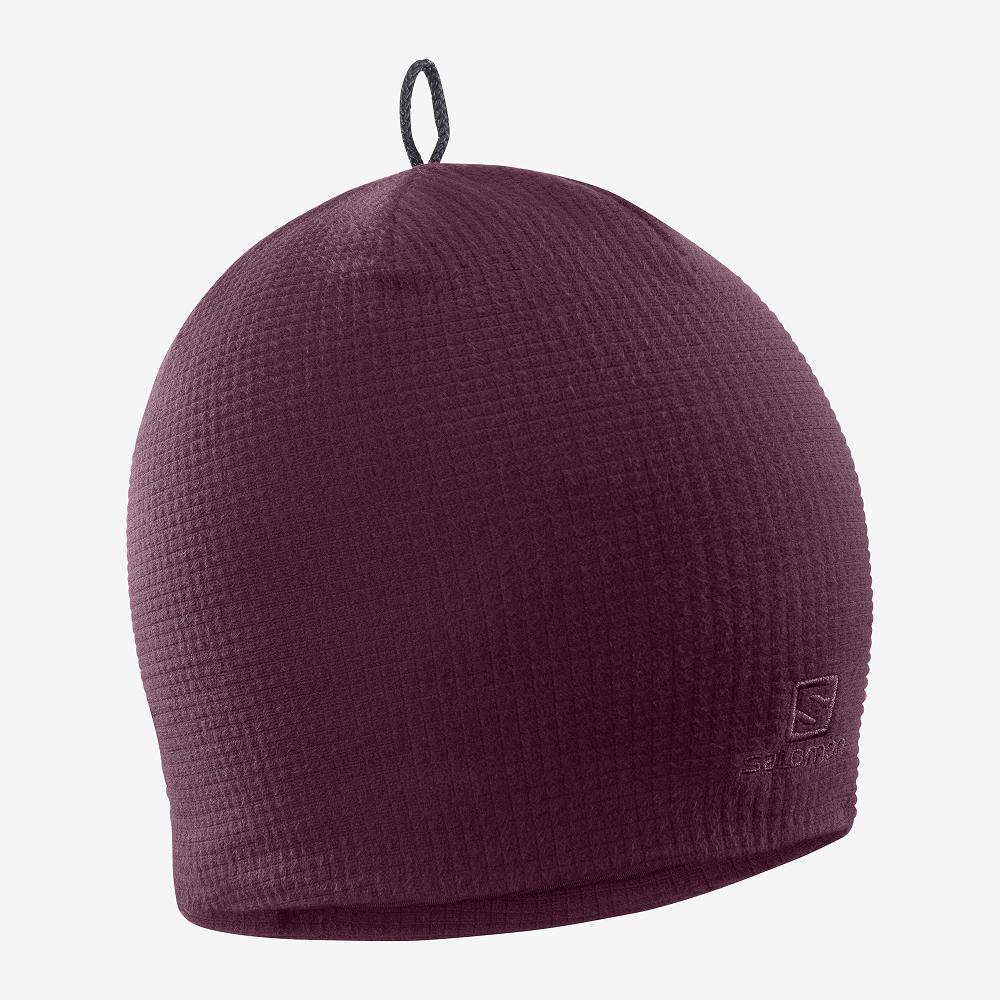 Men\'s Salomon RS WARM Beanie Purple | IDFBGY-901