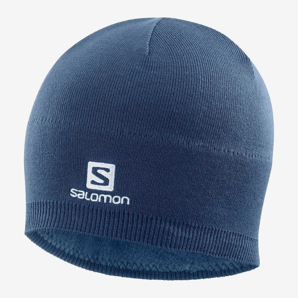 Men\'s Salomon RS WARM Hats Navy | GWNADX-236