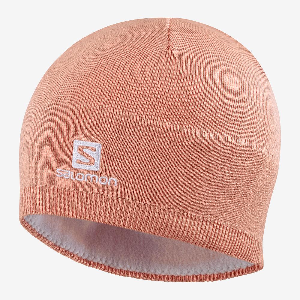 Men\'s Salomon RS WARM Hats Pink | AODCIB-405