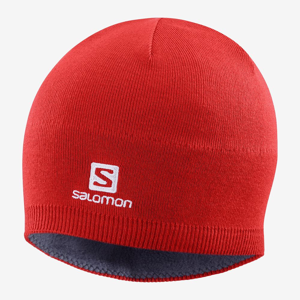 Men\'s Salomon RS WARM Hats Red | HFKZNT-814