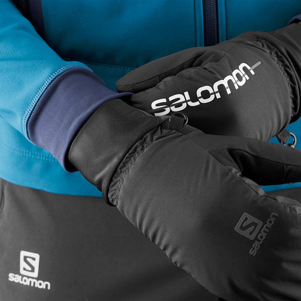 Men's Salomon RS WARM MITTEN U Gloves Black | TXIPYW-479