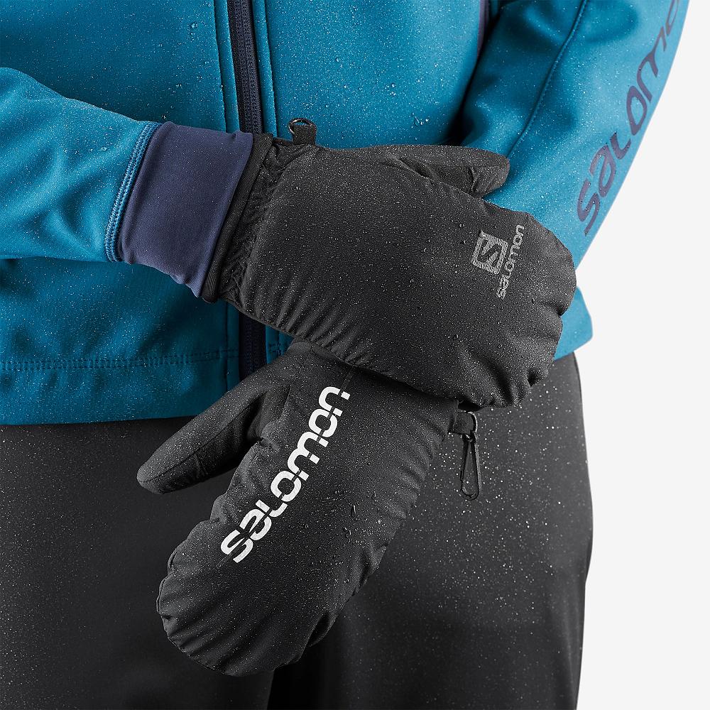 Men's Salomon RS WARM MITTEN U Gloves Black | TXIPYW-479