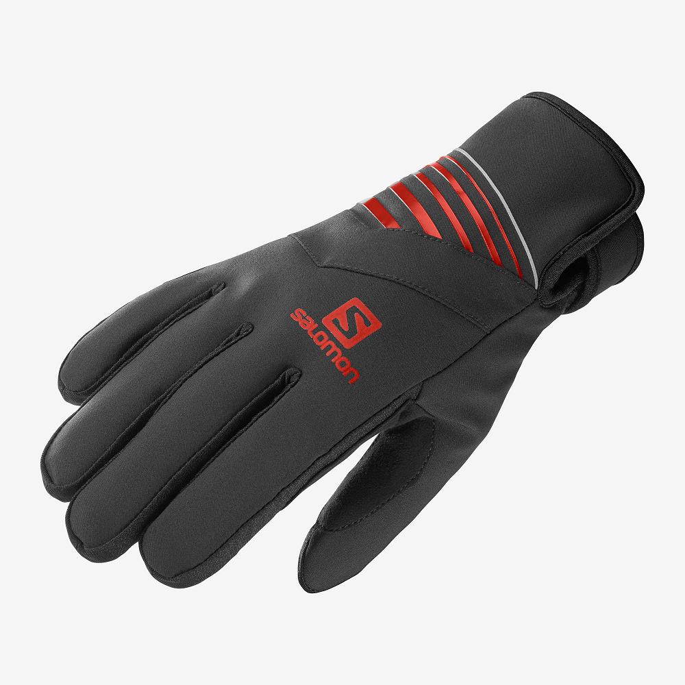 Men's Salomon RS WARM U Gloves Black | GEDXSB-968